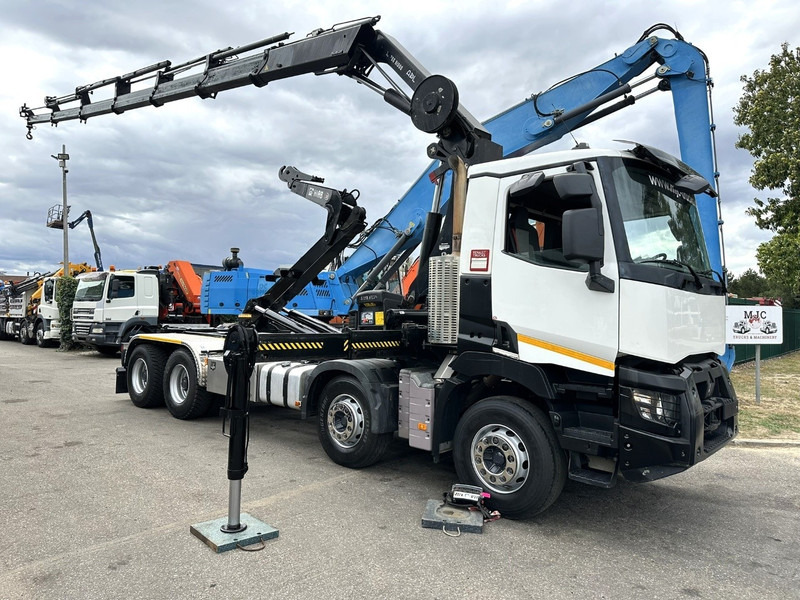 Renault C460 8x4 HOOKLIFT + (19m!) CRANE HIAB 288 E-6 HIDUO - RADIO - 5/6 F - STEEL SPRING / HUB REDUCTION - BE TRUCK - شاحنة برافعة خطافية, شاحنة كرين: صورة 1 Renault C460 8x4 HOOKLIFT + (19m!) CRANE HIAB 288 E-6 HIDUO - RADIO - 5/6 F - STEEL SPRING / HUB REDUCTION - BE TRUCK - شاحنة برافعة خطافية, شاحنة كرين: صورة 1