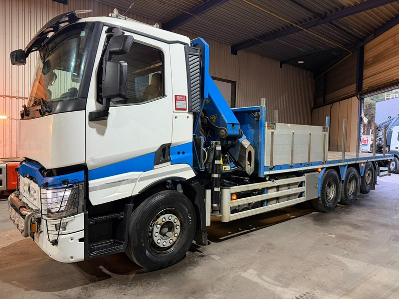 Renault C480 8x4 PRITSCHE + KRAN PALFINGER PK33002-EH E (6x) - PLATFORM 8m25 - LIFT/STEERING - GOOD TIRES - BE TRUCK - شاحنات مسطحة, شاحنة كرين: صورة 3 Renault C480 8x4 PRITSCHE + KRAN PALFINGER PK33002-EH E (6x) - PLATFORM 8m25 - LIFT/STEERING - GOOD TIRES - BE TRUCK - شاحنات مسطحة, شاحنة كرين: صورة 3