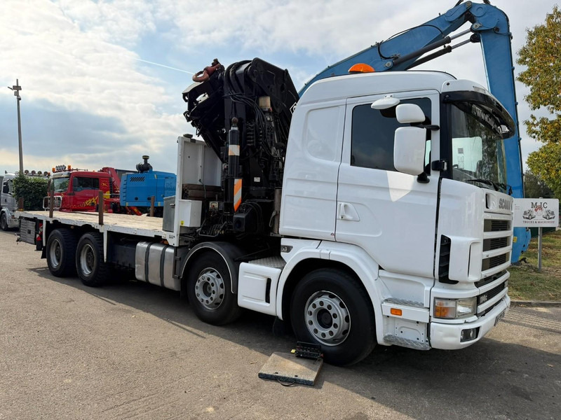 Scania 114C-380 8x4 PRITSCHE + KRAN HIAB 700 E-5 - PLATFORM 6m80 + TWISTLOCKS - MANUAL - RETARDER - STEEL SPRING / BIG AXLE HUB REDUCTION - AP ACHSEN - شاحنات مسطحة, شاحنة كرين: صورة 2 Scania 114C-380 8x4 PRITSCHE + KRAN HIAB 700 E-5 - PLATFORM 6m80 + TWISTLOCKS - MANUAL - RETARDER - STEEL SPRING / BIG AXLE HUB REDUCTION - AP ACHSEN - شاحنات مسطحة, شاحنة كرين: صورة 2