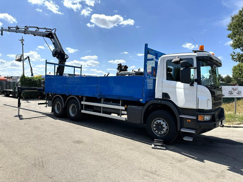 Scania P410 6x4 PRITSCHE + KRAN HIAB 166 ES-4 - RETARDER - ROTATOR - PLATFORM 6m80 - BIG AXLES HUB REDUCTION - STEEL SPRING - شاحنات مسطحة, شاحنة كرين: صورة 3 Scania P410 6x4 PRITSCHE + KRAN HIAB 166 ES-4 - RETARDER - ROTATOR - PLATFORM 6m80 - BIG AXLES HUB REDUCTION - STEEL SPRING - شاحنات مسطحة, شاحنة كرين: صورة 3