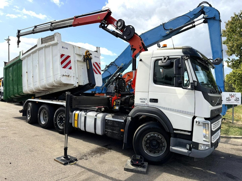 Volvo FM 420 8x2 HOOKLIFT + CRANE PALFINGER PK19.001 SLD B - *294.000km* - EURO 6 - LIFT + STEERING AXLE - I SHIFT - BE TRUCK - شاحنة برافعة خطافية, شاحنة كرين: صورة 1 Volvo FM 420 8x2 HOOKLIFT + CRANE PALFINGER PK19.001 SLD B - *294.000km* - EURO 6 - LIFT + STEERING AXLE - I SHIFT - BE TRUCK - شاحنة برافعة خطافية, شاحنة كرين: صورة 1