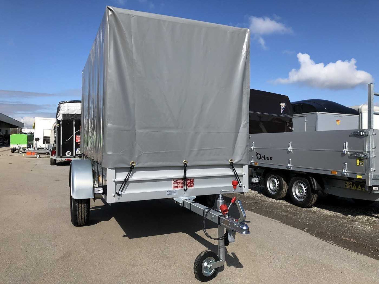 KOCH U4 mit Plane 1100 grau Kastenanhänger ungebremst - مقطورة عربة: صورة 2 KOCH U4 mit Plane 1100 grau Kastenanhänger ungebremst - مقطورة عربة: صورة 2