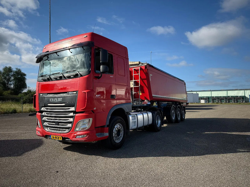 DAF XF 440 XF440 4X2 Komplett mit 2015 Schmitz Alu 27m3 Kipper €21899,- - مقطورة السحب: صورة 4 DAF XF 440 XF440 4X2 Komplett mit 2015 Schmitz Alu 27m3 Kipper €21899,- - مقطورة السحب: صورة 4