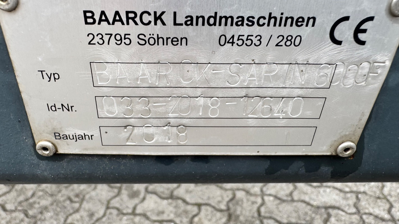 Baarck SARIN 6000 F - آلة حراثة: صورة 2 Baarck SARIN 6000 F - آلة حراثة: صورة 2
