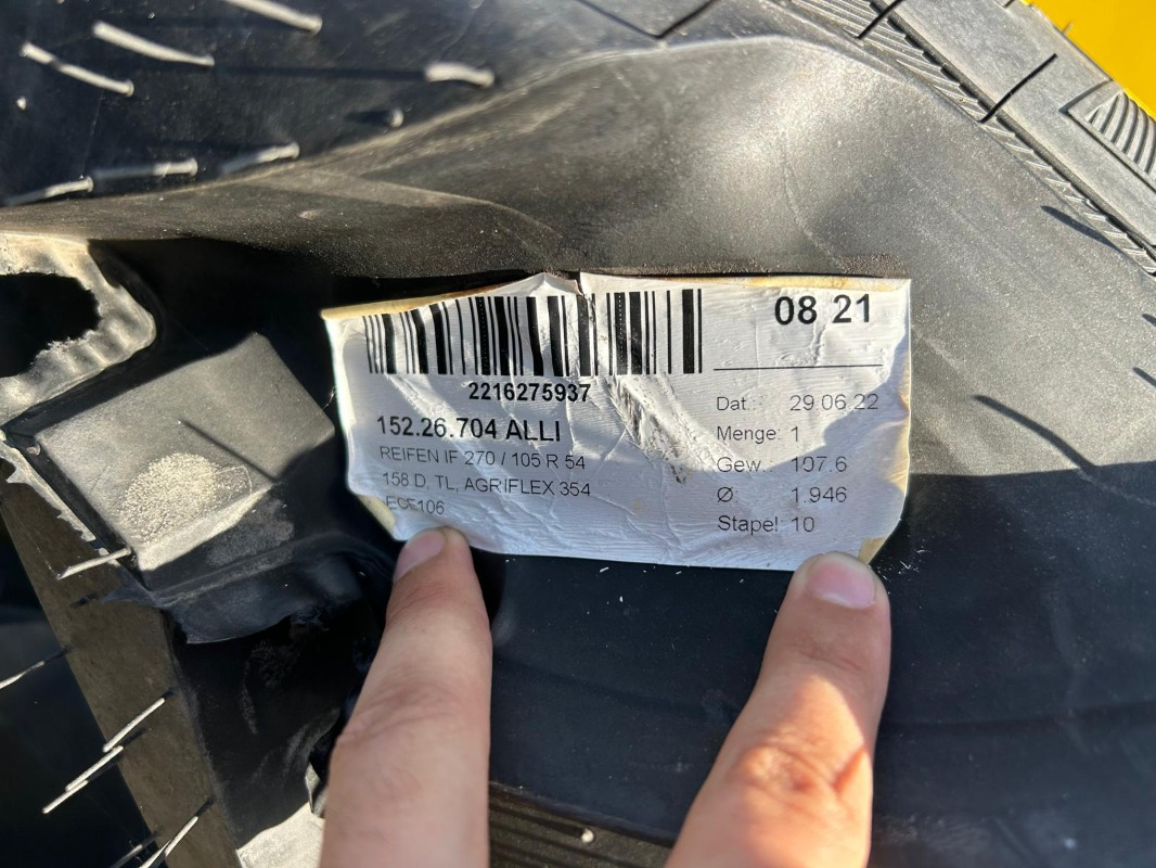 Alliance 270/105R54 Zwillingsräder - 2 Stück - الإطارات والجنوط - آلات زراعية: صورة 4 Alliance 270/105R54 Zwillingsräder - 2 Stück - الإطارات والجنوط - آلات زراعية: صورة 4