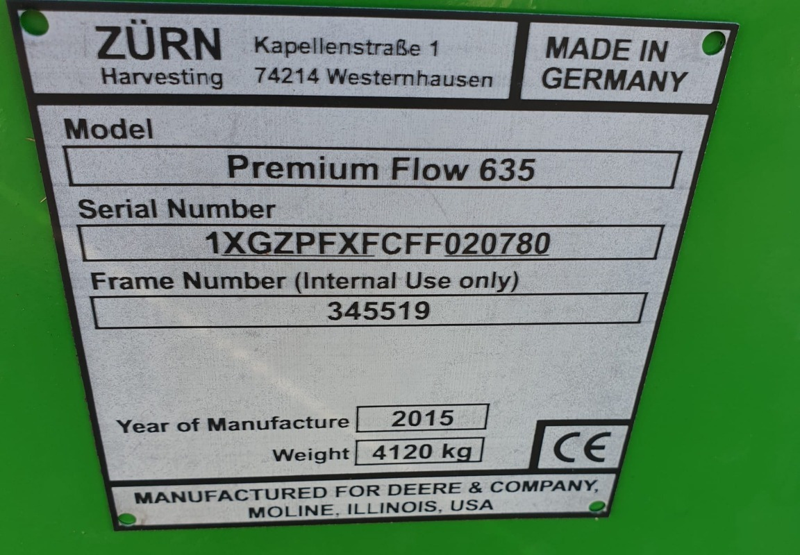 John Deere 635 PREMIUMFLOW - حصادة: صورة 3 John Deere 635 PREMIUMFLOW - حصادة: صورة 3