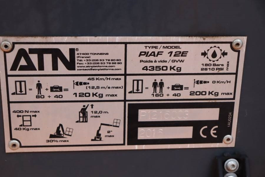 ATN PIAF 12E Electric, 12m Working Height, 5m Reach, T - مرفاع مفصلي: صورة 3 ATN PIAF 12E Electric, 12m Working Height, 5m Reach, T - مرفاع مفصلي: صورة 3