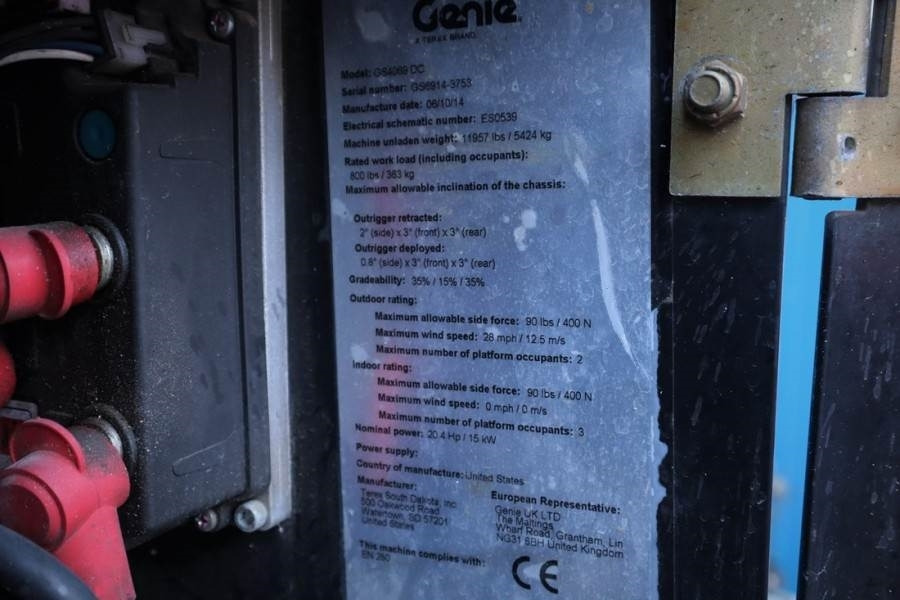 مرفاع مقصي Genie GS4069 Electric, 14m Working Height, 363kg Capacit: صورة 6