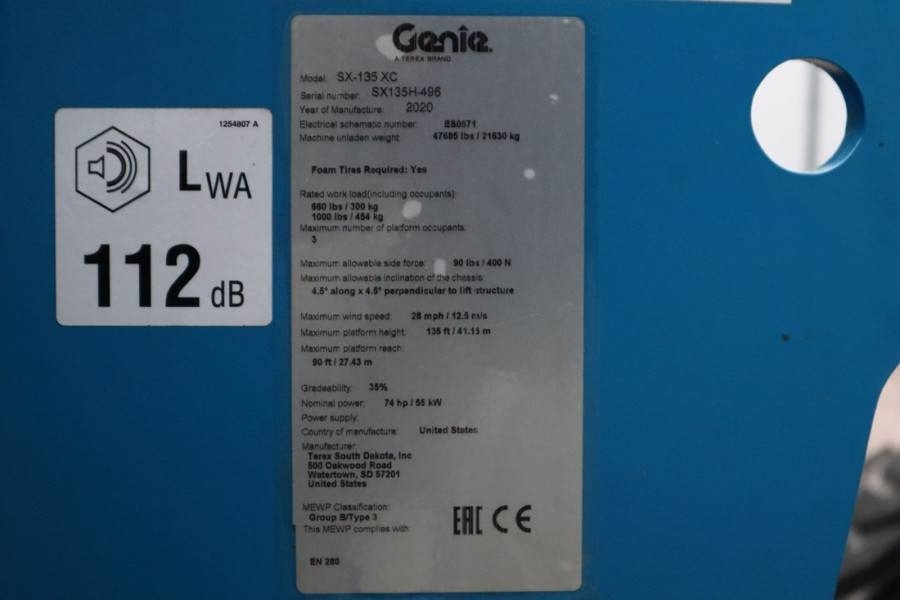 Genie SX135 XC Valid inspection, *Guarantee! 43m Working - مرفاع تلسكوبي: صورة 4 Genie SX135 XC Valid inspection, *Guarantee! 43m Working - مرفاع تلسكوبي: صورة 4