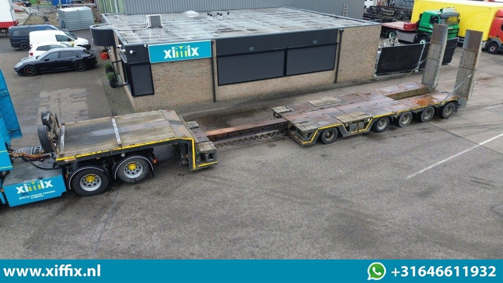 Lintrailers 5-ass. Uitschuifbare semi dieplader met hydr. Kleppen / 275 cm. Bree - نصف مقطورة بلودر منخفض: صورة 1 Lintrailers 5-ass. Uitschuifbare semi dieplader met hydr. Kleppen / 275 cm. Bree - نصف مقطورة بلودر منخفض: صورة 1