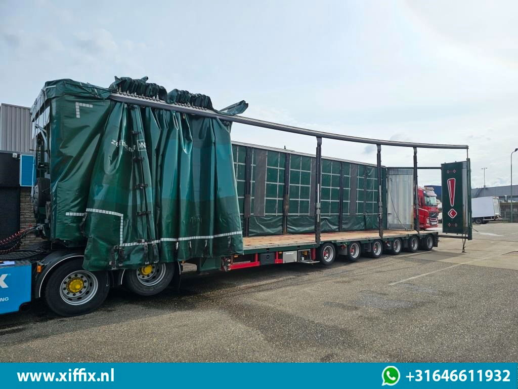 Meusburger 6-ass. Semi dieplader met elektrische huifopbouw / 3x naloop gestuurd - نصف مقطورة بلودر منخفض: صورة 4 Meusburger 6-ass. Semi dieplader met elektrische huifopbouw / 3x naloop gestuurd - نصف مقطورة بلودر منخفض: صورة 4