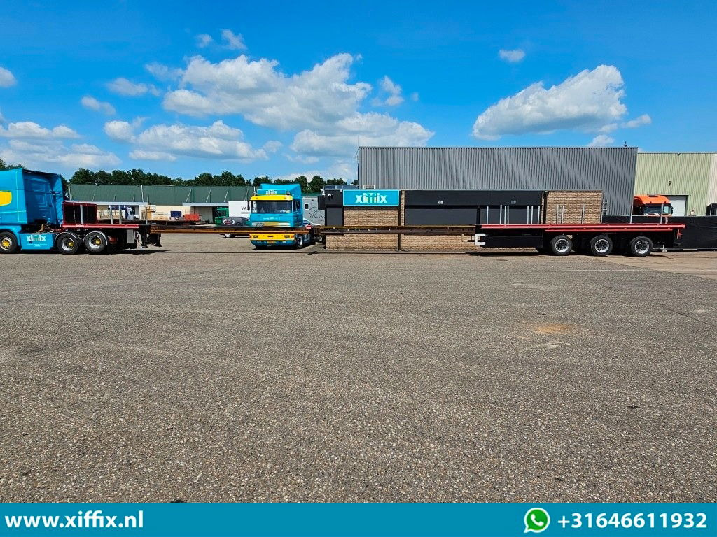 نصف مقطورة مسطحة Nooteboom 3-ass. Vlakke dubbel 2x uitschuifbare oplegger / 3x gestuurd: صورة 15