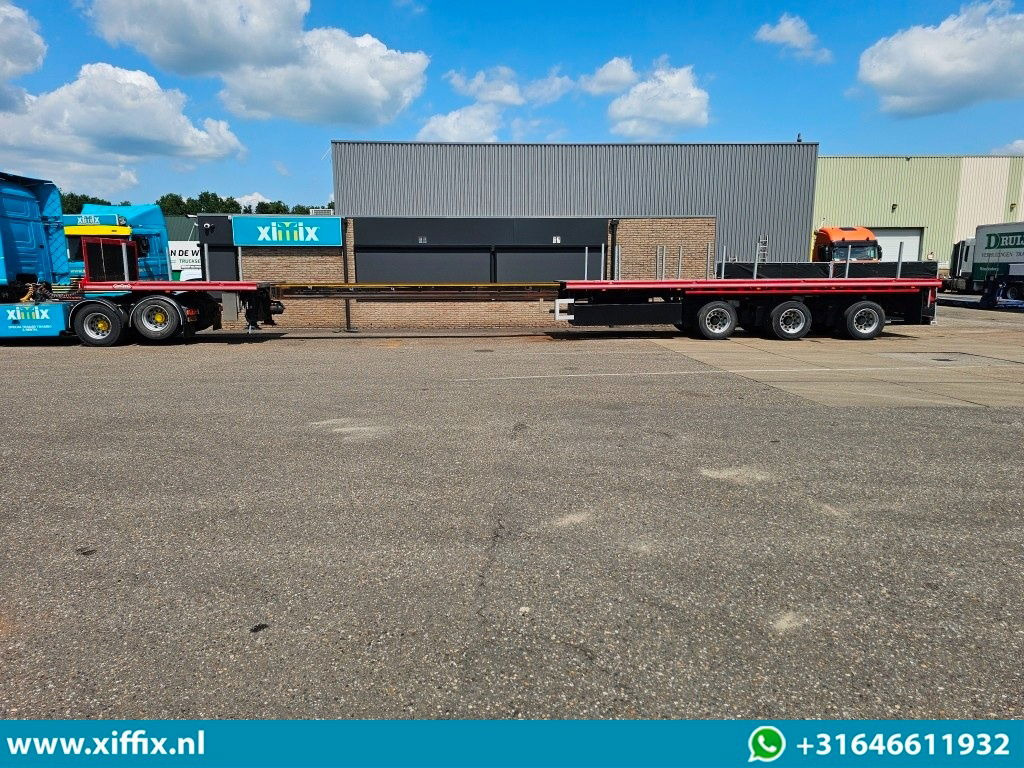 نصف مقطورة مسطحة Nooteboom 3-ass. Vlakke dubbel 2x uitschuifbare oplegger / 3x gestuurd: صورة 14