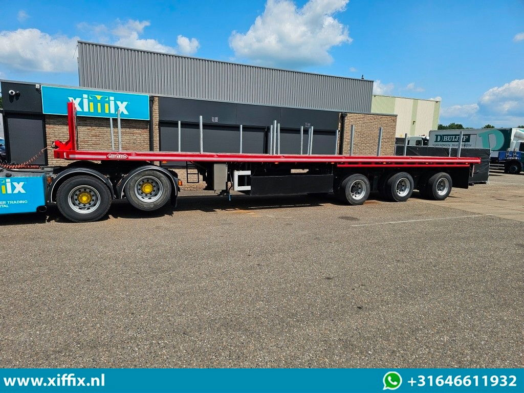 نصف مقطورة مسطحة Nooteboom 3-ass. Vlakke dubbel 2x uitschuifbare oplegger / 3x gestuurd: صورة 6