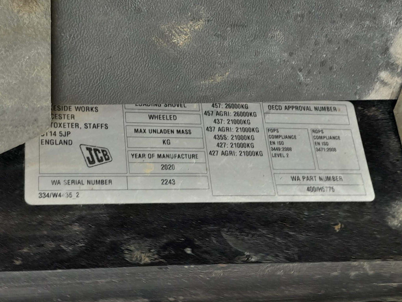 اللودر بعجل JCB 457ZX: صورة 12 اللودر بعجل JCB 457ZX: صورة 12