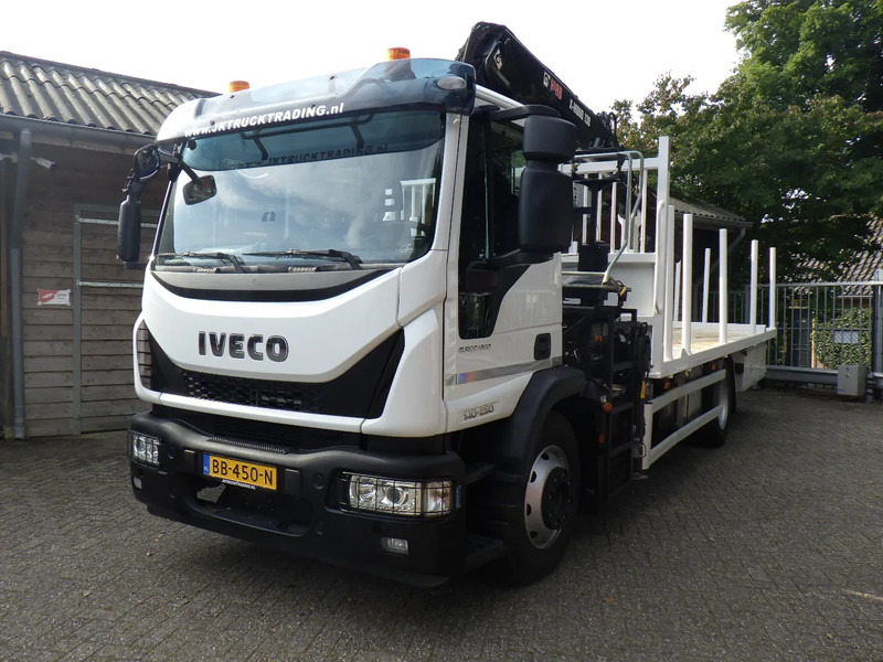 Iveco EuroCargo 140 140-250 / 6 cilinder / Manual /Bladgeveerd / Hiab X-HIDUO 158 Radiografisch / Drilling / Winch - شاحنة كرين: صورة 1 Iveco EuroCargo 140 140-250 / 6 cilinder / Manual /Bladgeveerd / Hiab X-HIDUO 158 Radiografisch / Drilling / Winch - شاحنة كرين: صورة 1