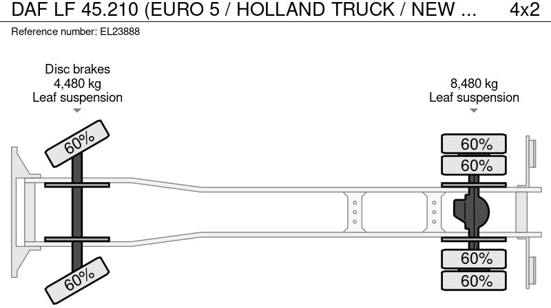 شاحنة نقل سيارات شاحنة DAF LF 45.210 (EURO 5 / HOLLAND TRUCK / NEW CONSTRUCTION / EURO 5 / PERFECT CONDITION): صورة 19