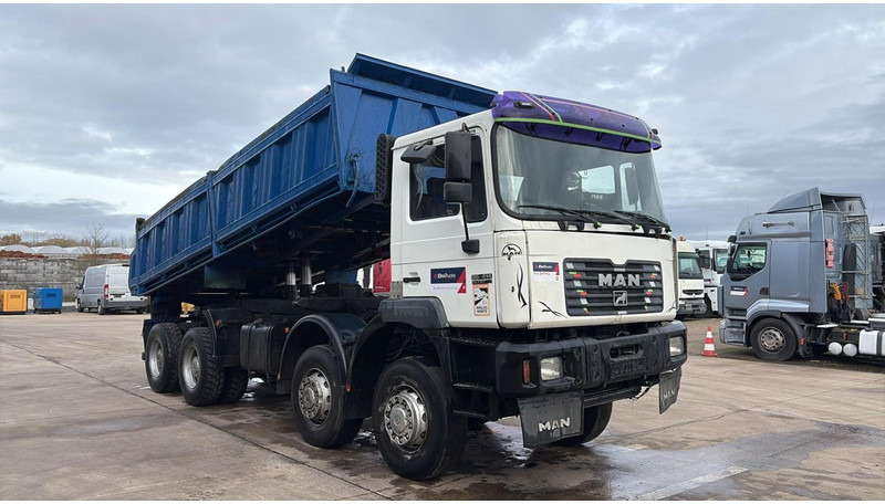 MAN 35.414 (6 CYLINDER / 8X6 / BIG AXLES / STEEL SUSP. / LAMES / GRAND PONT) - شاحنة قلاب: صورة 2 MAN 35.414 (6 CYLINDER / 8X6 / BIG AXLES / STEEL SUSP. / LAMES / GRAND PONT) - شاحنة قلاب: صورة 2