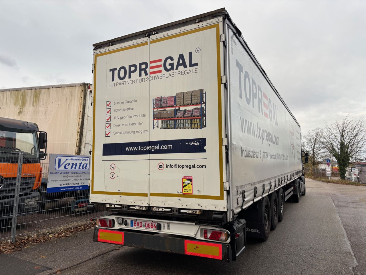 Kögel SN24, Edscha, Schiebeplane, BPW-Achse - نصف مقطورة بستائر جانبية: صورة 1 Kögel SN24, Edscha, Schiebeplane, BPW-Achse - نصف مقطورة بستائر جانبية: صورة 1