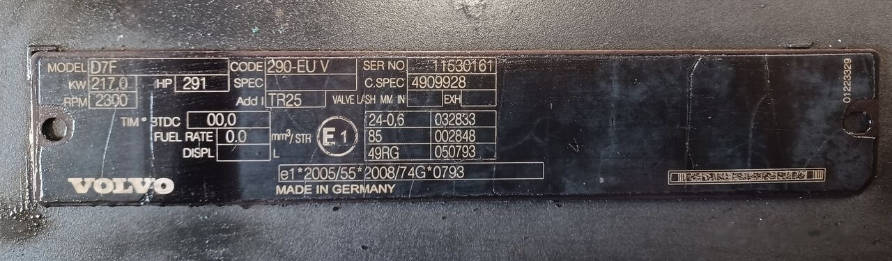 Volvo D7F 290 E5 Volvo FL - محرك - شاحنة: صورة 5 Volvo D7F 290 E5 Volvo FL - محرك - شاحنة: صورة 5
