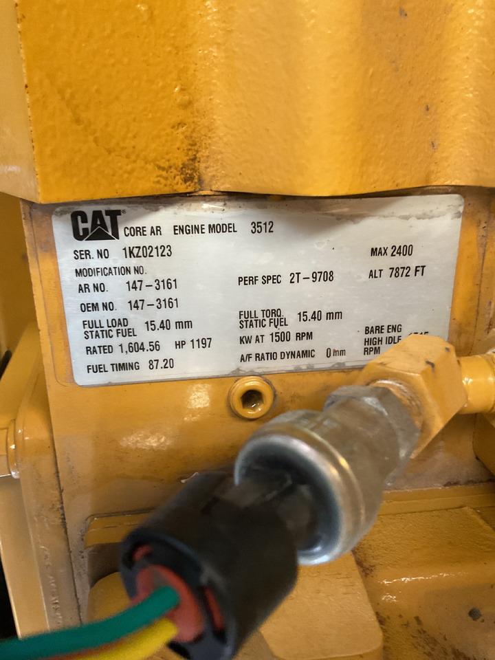 Caterpillar 3512HD, 1275KVA Generatorset. Like brand new. Low standby hours. - مجموعة المولد: صورة 3 Caterpillar 3512HD, 1275KVA Generatorset. Like brand new. Low standby hours. - مجموعة المولد: صورة 3
