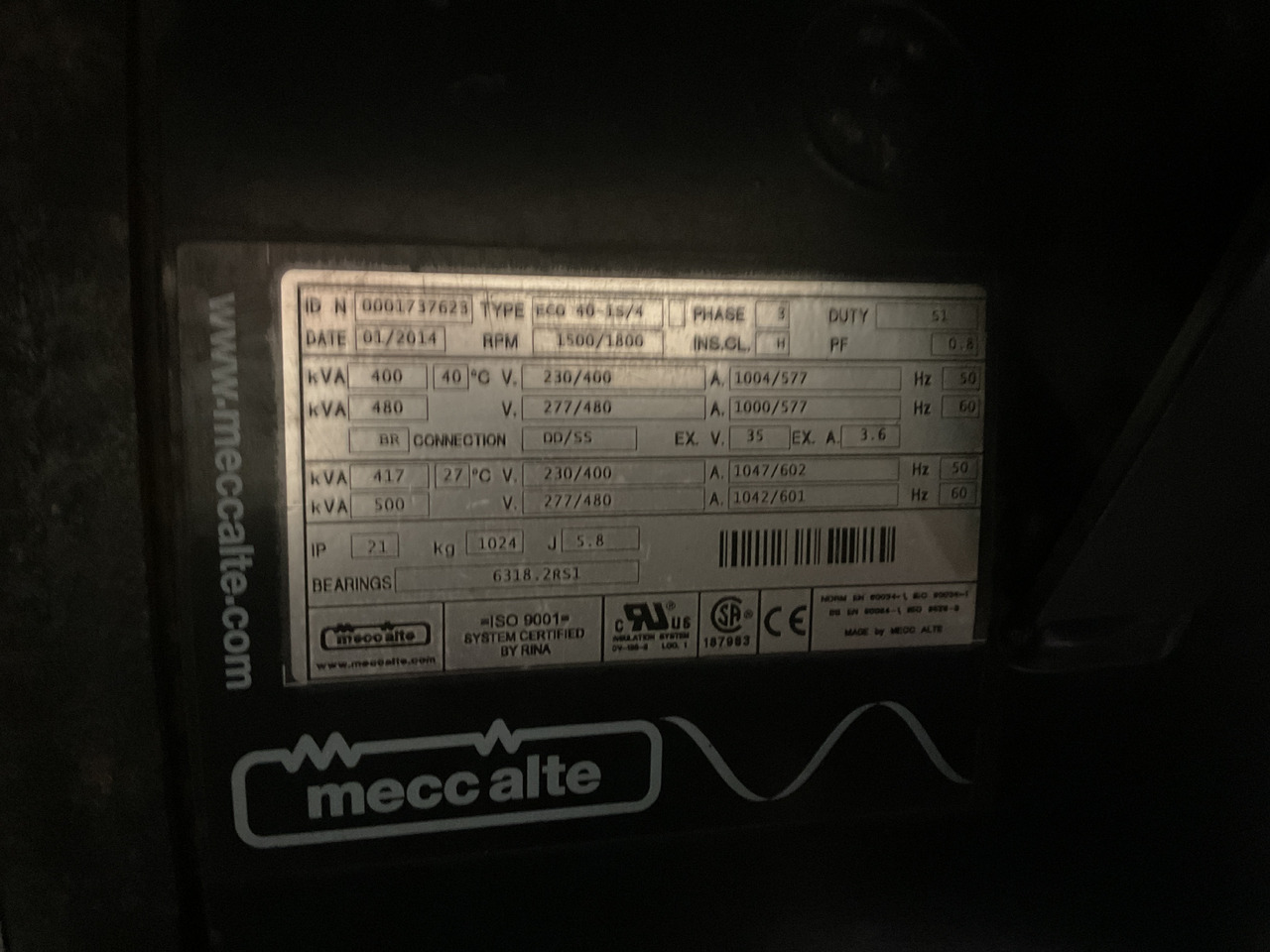 Doosan P158LE, 415KVA generatorset. Like brand new, low hours and complete - مجموعة المولد: صورة 5 Doosan P158LE, 415KVA generatorset. Like brand new, low hours and complete - مجموعة المولد: صورة 5