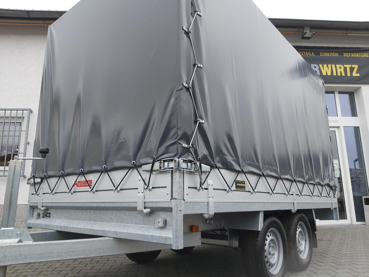 Anssems Hochlader PSX - S 2500 325x178x30cm 180cm Hochplane grau (L) 2500kg Aktion - مقطورة ستارة: صورة 3 Anssems Hochlader PSX - S 2500 325x178x30cm 180cm Hochplane grau (L) 2500kg Aktion - مقطورة ستارة: صورة 3
