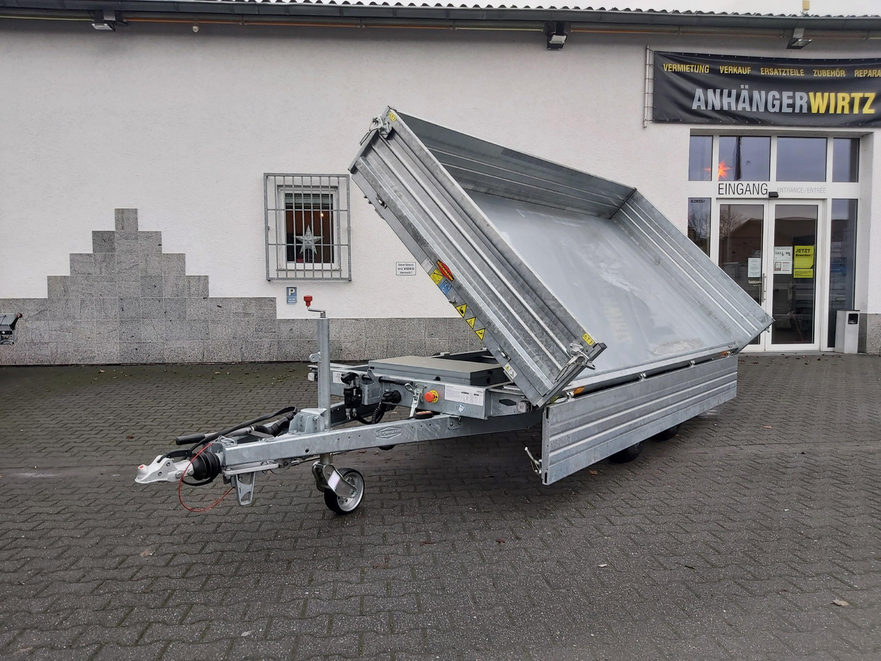 Böckmann Kipper DK ST 3718/35 Profi 374x180x40cm Stahlwände Elektro + NHP (L) 3500kg - مقطورة قلابة: صورة 1 Böckmann Kipper DK ST 3718/35 Profi 374x180x40cm Stahlwände Elektro + NHP (L) 3500kg - مقطورة قلابة: صورة 1