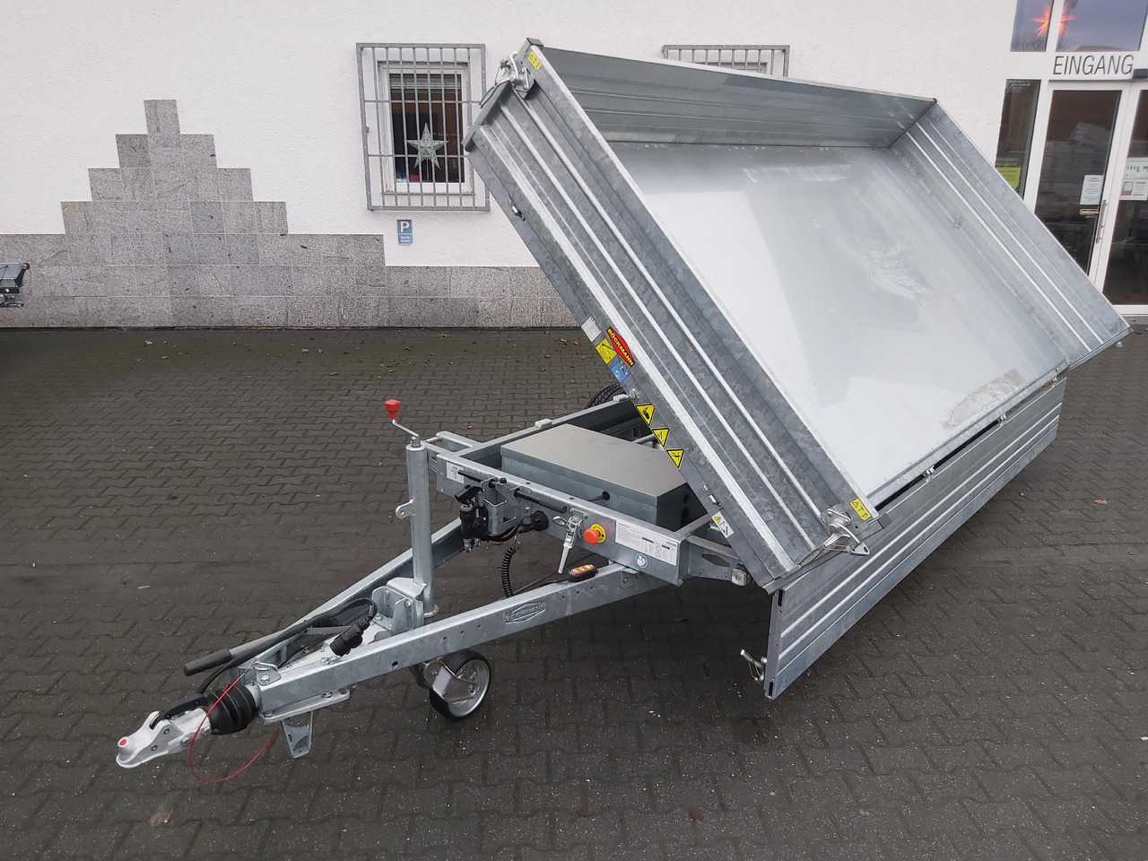 Böckmann Kipper DK ST 3718/35 Profi 374x180x40cm Stahlwände Elektro + NHP LFH 13" 3500kg - مقطورة قلابة: صورة 2 Böckmann Kipper DK ST 3718/35 Profi 374x180x40cm Stahlwände Elektro + NHP LFH 13" 3500kg - مقطورة قلابة: صورة 2