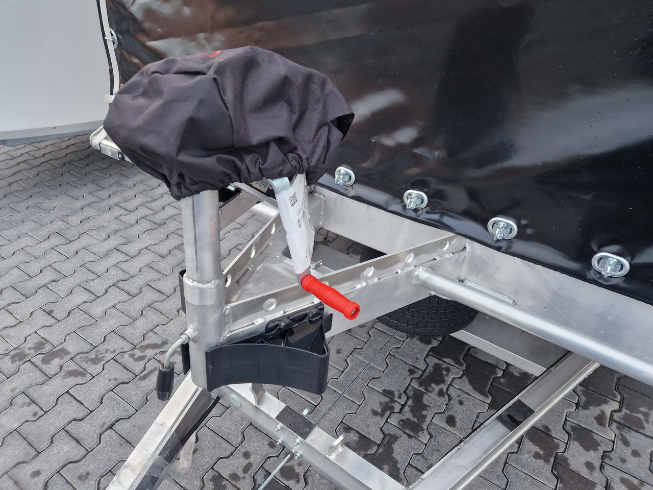 تريلا نقل سيارات Cartrailer Mototent Silverstone Light Alu 520x210x200cm blackline Tridem 10" (XXL) 3500kg: صورة 11