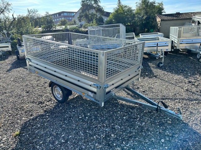 Brenderup 3251S UB 750 kg, Hochlader mit Laubgitter, 2500x1420x350mm, 100 km/h - مقطورة عربة: صورة 1 Brenderup 3251S UB 750 kg, Hochlader mit Laubgitter, 2500x1420x350mm, 100 km/h - مقطورة عربة: صورة 1