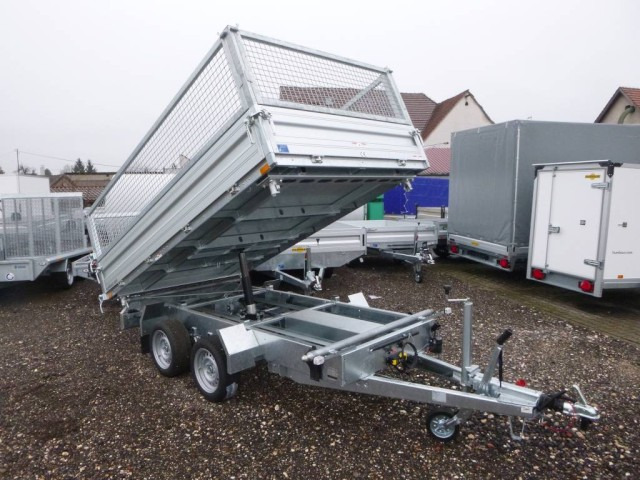 Humbaur 3-Seitenkipper HTK 3000.31 Alu, mit Laubgitteraufsatz, 3140 x 1750 x 350 mm, 3,0 to. - مقطورة قلابة: صورة 1 Humbaur 3-Seitenkipper HTK 3000.31 Alu, mit Laubgitteraufsatz, 3140 x 1750 x 350 mm, 3,0 to. - مقطورة قلابة: صورة 1