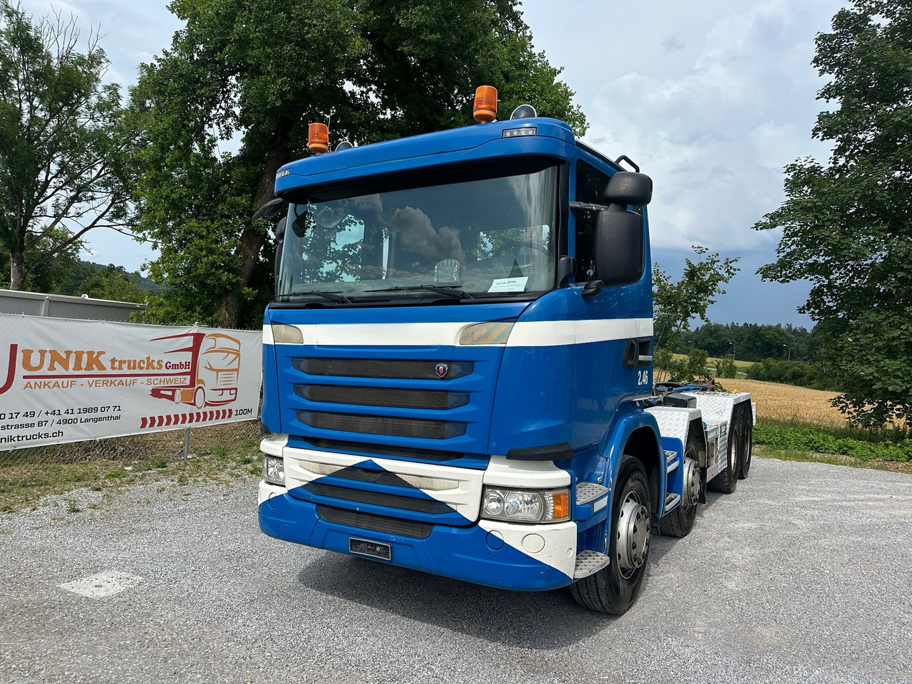 SCANIA G450 8x4 Abrollkipper - شاحنة برافعة خطافية: صورة 1 SCANIA G450 8x4 Abrollkipper - شاحنة برافعة خطافية: صورة 1
