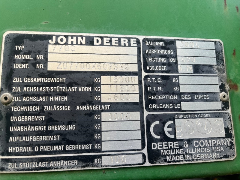 تأجير John Deere 7700 John Deere 7700: صورة 9