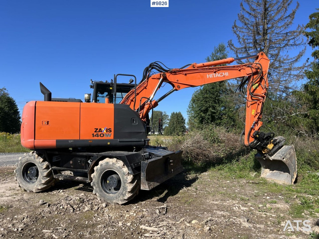 حفار ذو عجلات Hitachi ZX140 W-5B with rotor and planer bucket: صورة 11