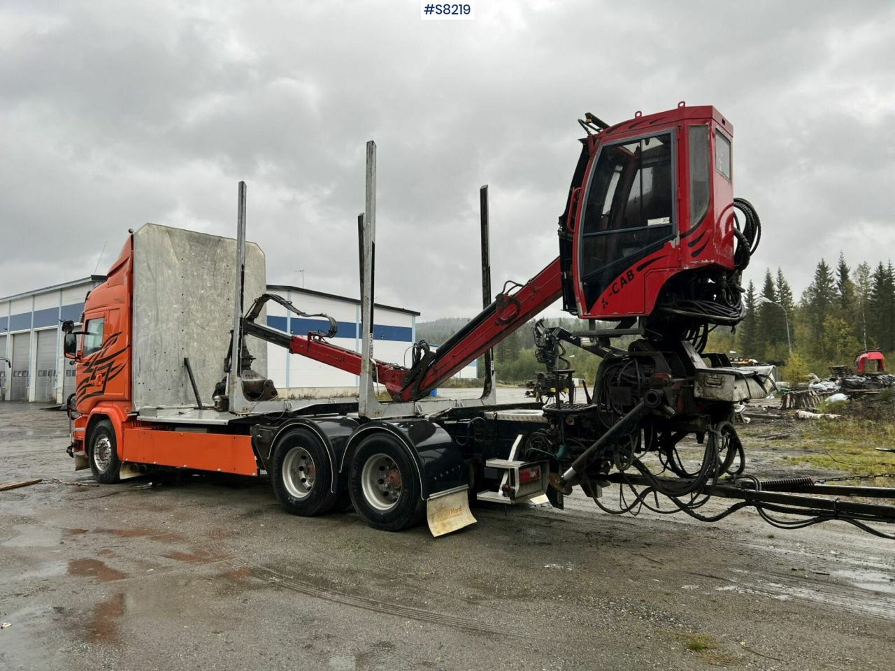 Scania R730 Timber truck with wagon and crane - شاحنة قطع الأشجار: صورة 3 Scania R730 Timber truck with wagon and crane - شاحنة قطع الأشجار: صورة 3