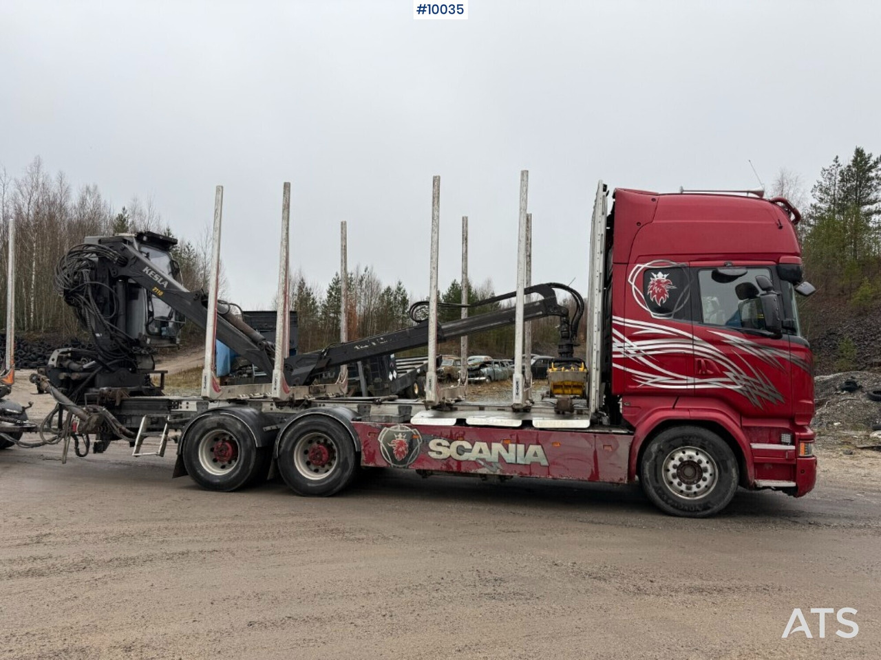 Scania R730 timber truck with crane and trailer (VIDEO) - شاحنة قطع الأشجار, شاحنة كرين: صورة 3 Scania R730 timber truck with crane and trailer (VIDEO) - شاحنة قطع الأشجار, شاحنة كرين: صورة 3