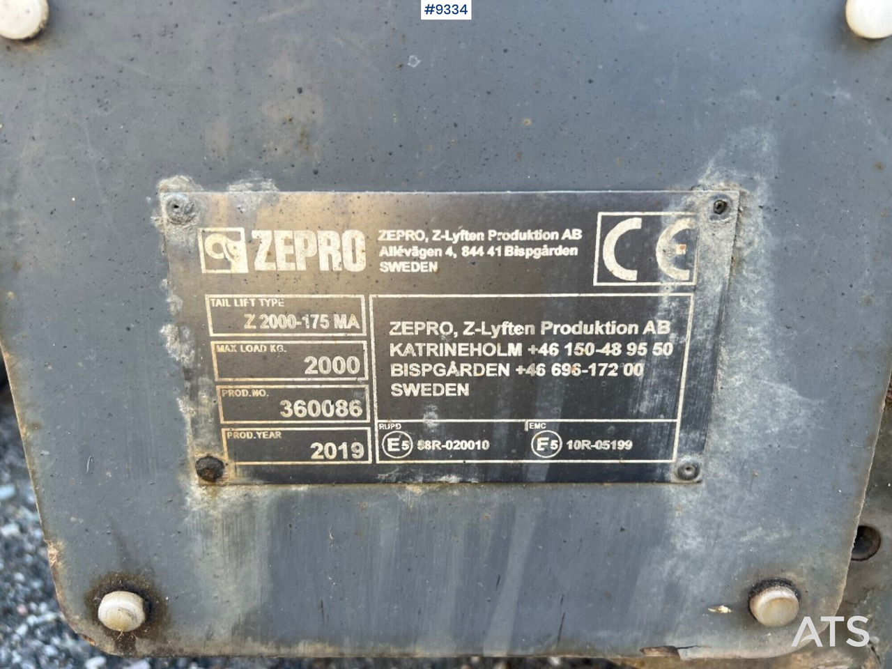 Tail Lift- Zepro- Z2000-175MA - رافعة خلفية: صورة 4 Tail Lift- Zepro- Z2000-175MA - رافعة خلفية: صورة 4