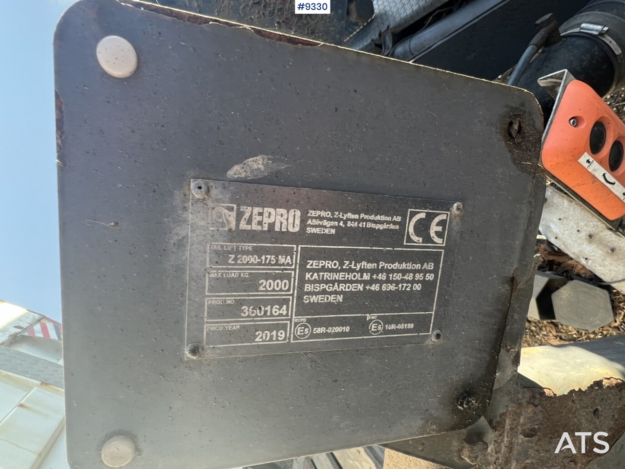 Tail lift Zepro Z2000-175MA - رافعة خلفية: صورة 3 Tail lift Zepro Z2000-175MA - رافعة خلفية: صورة 3