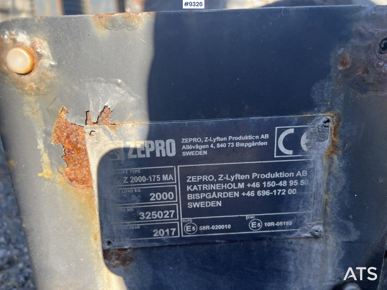 Tail lift Zepro Z2000-175MA - رافعة خلفية: صورة 4 Tail lift Zepro Z2000-175MA - رافعة خلفية: صورة 4