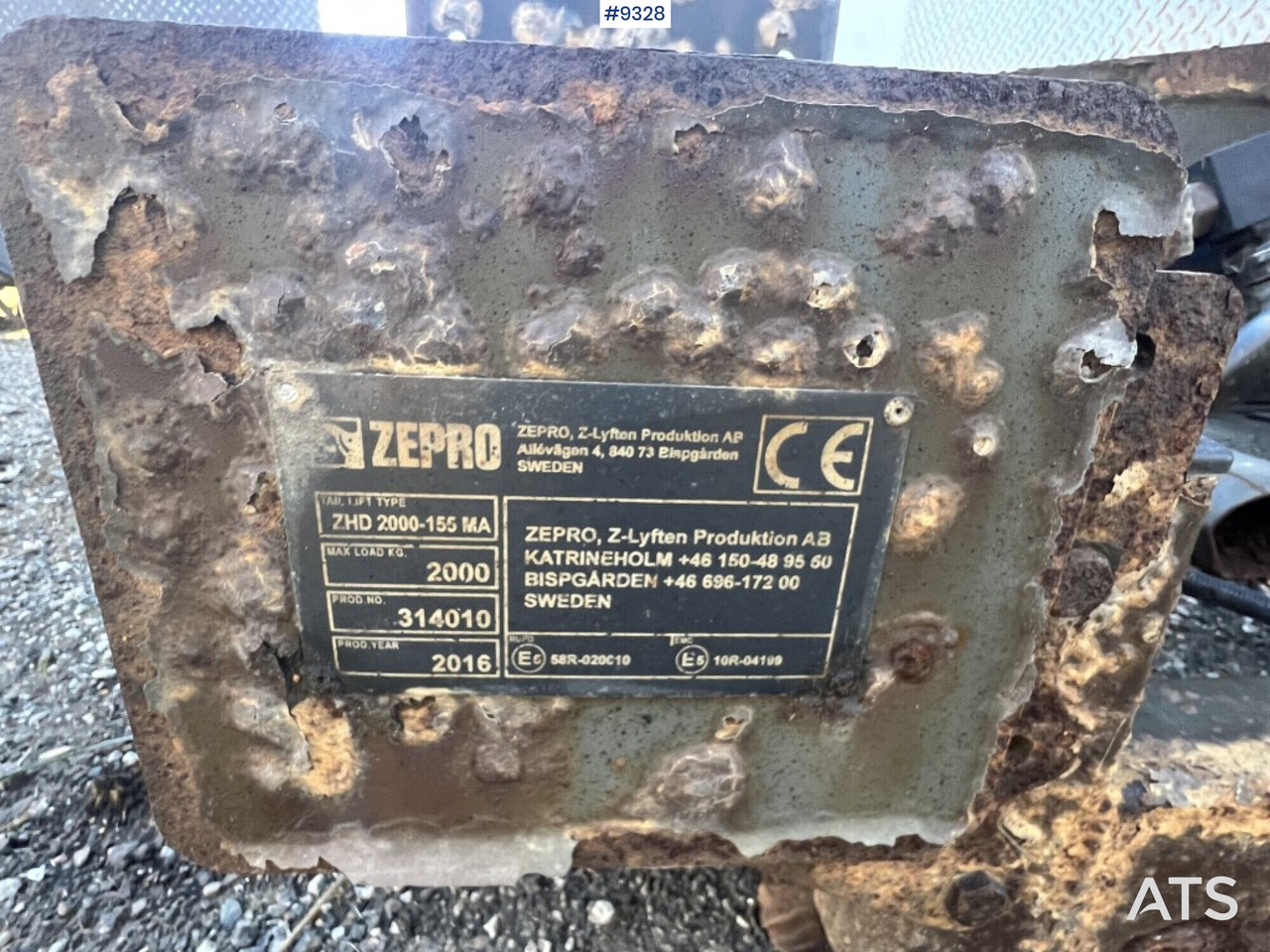 Tail lift - Zepro- ZHD 2000-155MA - رافعة خلفية: صورة 5 Tail lift - Zepro- ZHD 2000-155MA - رافعة خلفية: صورة 5