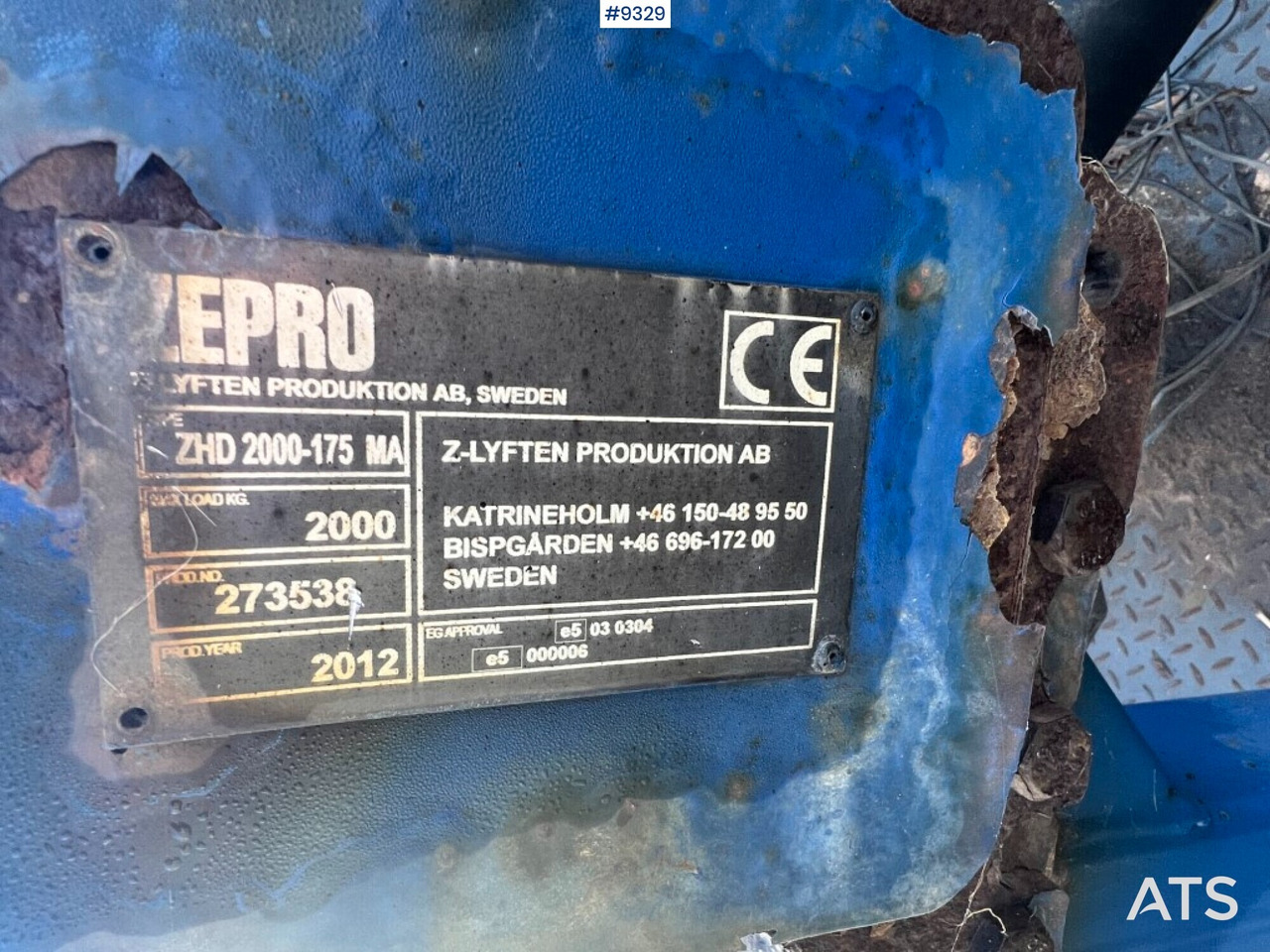 Tail lift - Zepro- ZHD2000-175MA - رافعة خلفية: صورة 4 Tail lift - Zepro- ZHD2000-175MA - رافعة خلفية: صورة 4