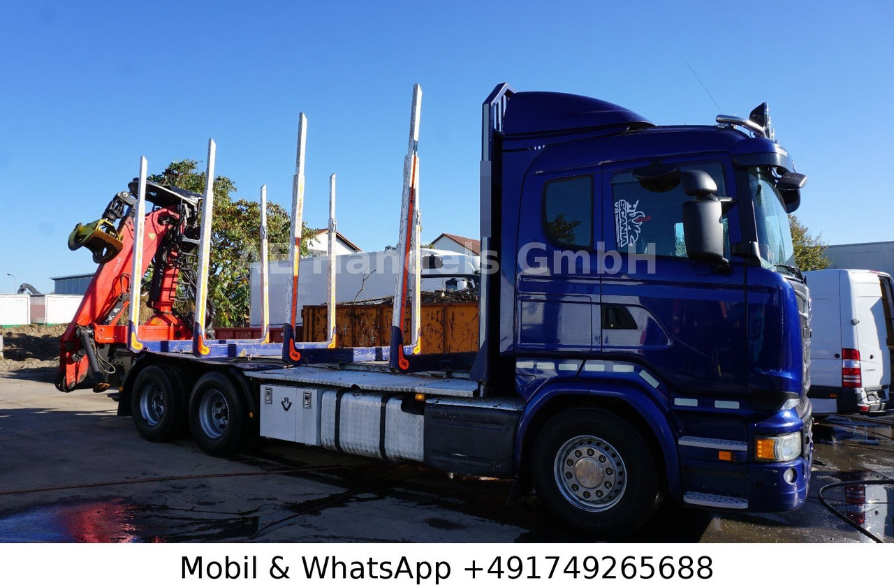 Scania R580 V8 LL 6x4 Palfinger-M120Z79 *Retarder/ACC - شاحنة قطع الأشجار, شاحنة كرين: صورة 2 Scania R580 V8 LL 6x4 Palfinger-M120Z79 *Retarder/ACC - شاحنة قطع الأشجار, شاحنة كرين: صورة 2