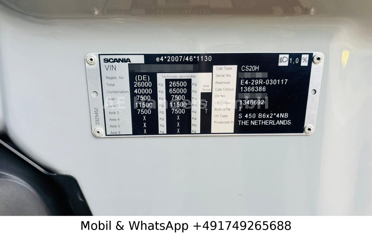 ناقلة حاويات/ شاحنة حاويات Scania S450 HighLine BDF *Retarder/Lenk+Lift/Multi/ACC: صورة 15 ناقلة حاويات/ شاحنة حاويات Scania S450 HighLine BDF *Retarder/Lenk+Lift/Multi/ACC: صورة 15