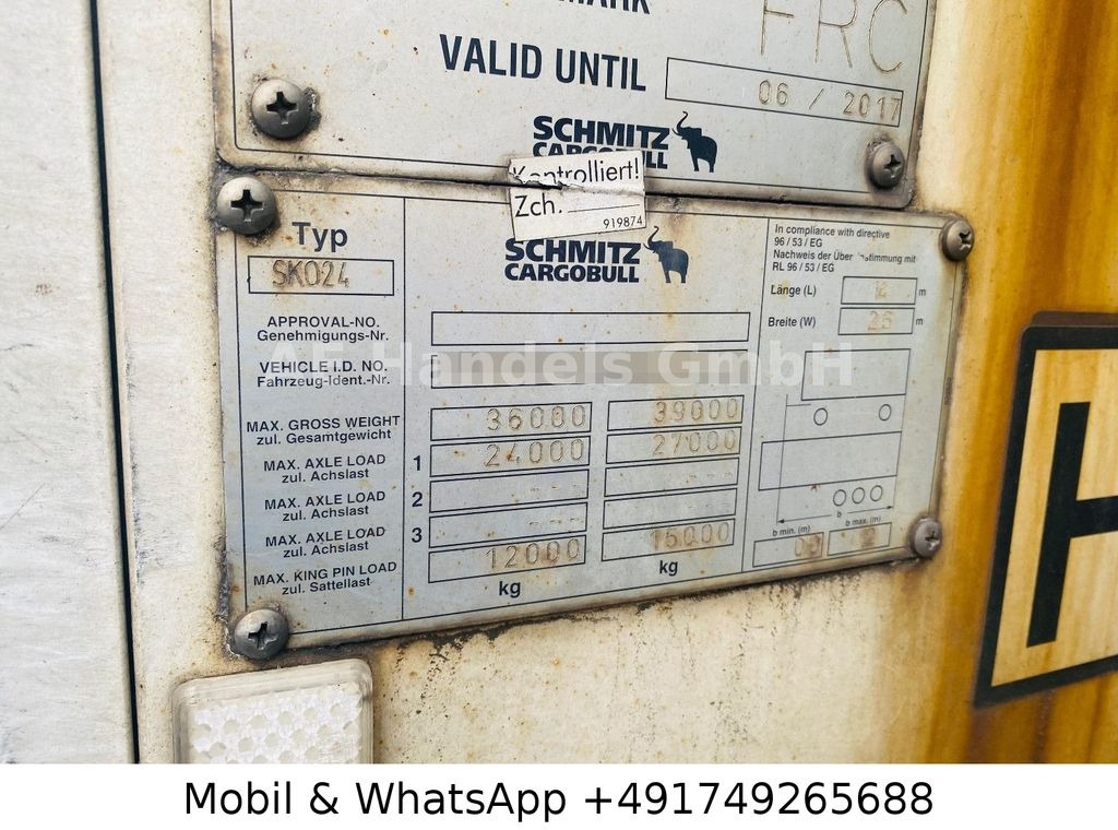 تأجير Schmitz Cargobull SKO 24/13.4 FP60 Cool *ThermoKing-SLX400/+-30°  Schmitz Cargobull SKO 24/13.4 FP60 Cool *ThermoKing-SLX400/+-30°: صورة 19