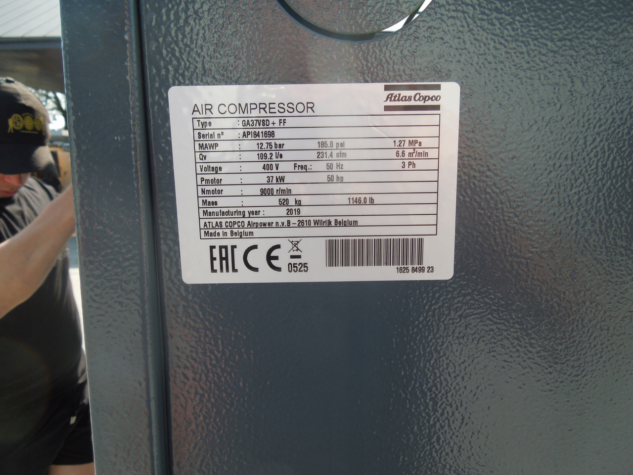 ATLAS COPCO GA37VSD+FF - ضاغط هوائي: صورة 5 ATLAS COPCO GA37VSD+FF - ضاغط هوائي: صورة 5