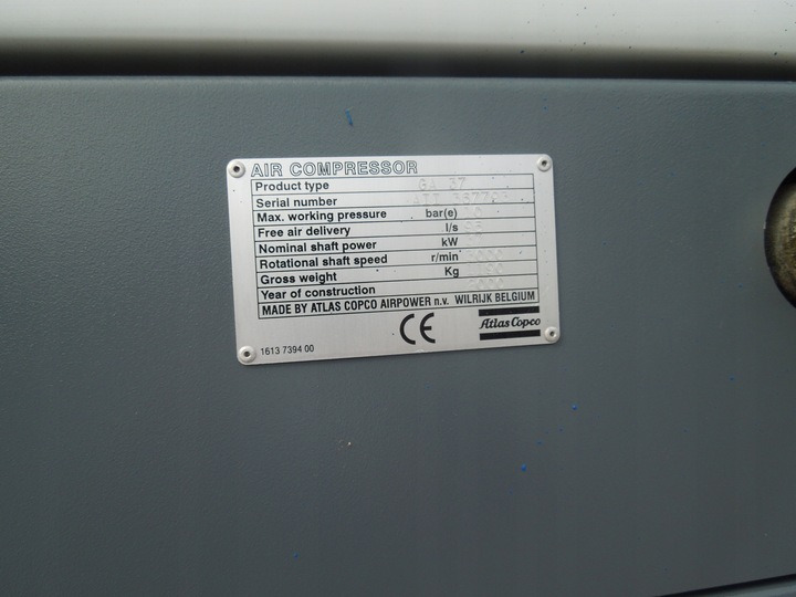 ATLAS COPCO GA37 - ضاغط هوائي: صورة 4 ATLAS COPCO GA37 - ضاغط هوائي: صورة 4