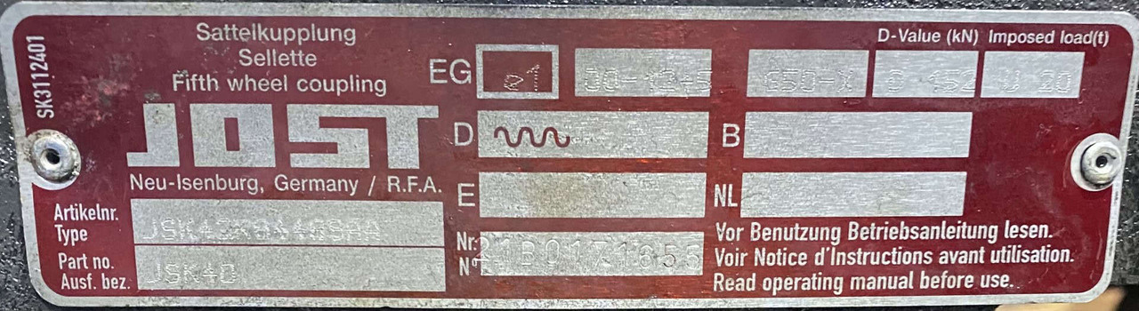 Ralla Jost Volvo E5 - قارنة سرجية - مقطورة: صورة 2 Ralla Jost Volvo E5 - قارنة سرجية - مقطورة: صورة 2