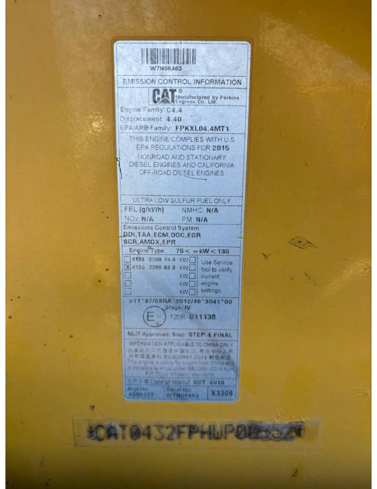 لودر ذو محراث خلفي/ باكهو CAT 432F2: صورة 20