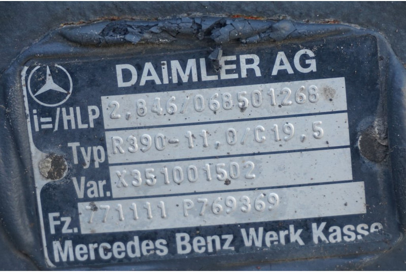 Mercedes-Benz R390-11/C-19.5 37/13 - المحور الخلفي - شاحنة: صورة 4 Mercedes-Benz R390-11/C-19.5 37/13 - المحور الخلفي - شاحنة: صورة 4